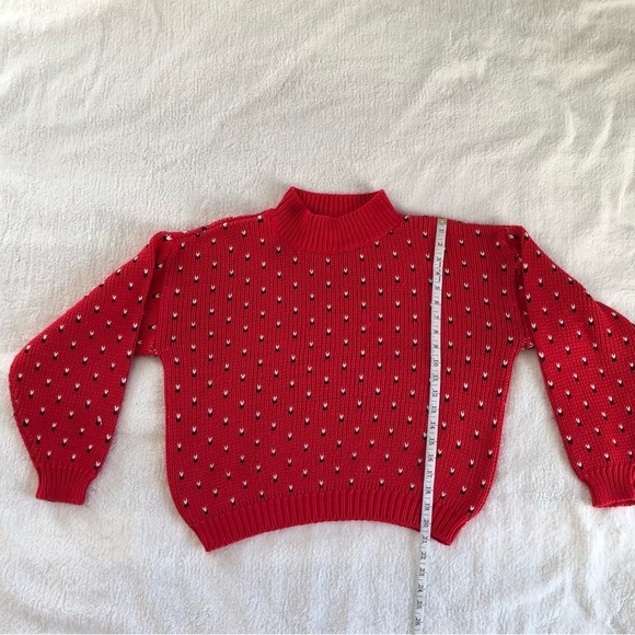 Vintage Club Sportif De Paris Red Sweater, Size Large - Picture 4 of 5